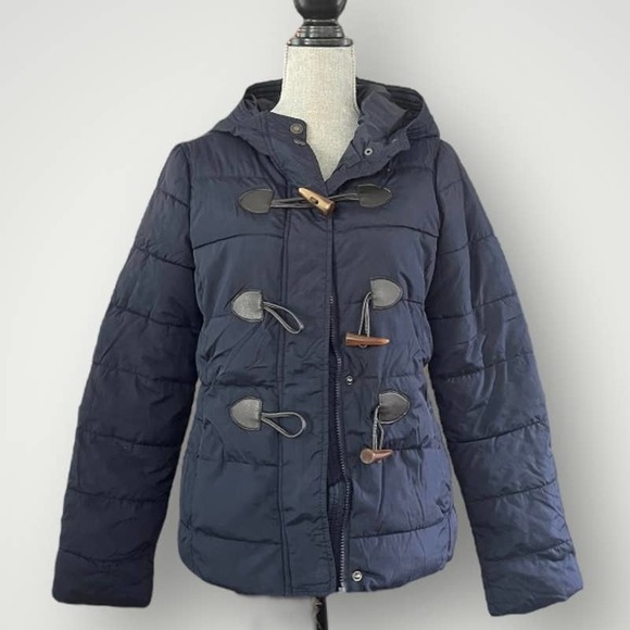 Aeropostale Women's Navy Puffer Jacket Medium - Picture 6 of 8